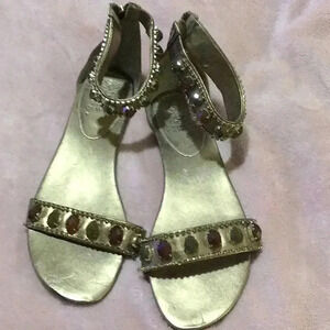 COPY - Vince Camuto Gold and Jeweled Sandals.